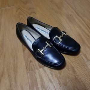 Karl Lagerfeld Black Leather Loafers in size 6.5